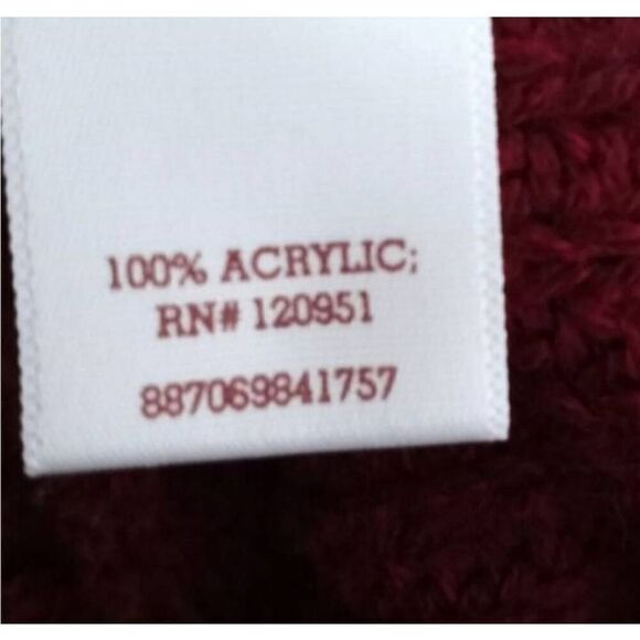 SO BURGUNDY SWEATER SZ.S EUC .  GORGEOUS SWEATER IN EXCELLENT USED CONDITION. - Picture 5 of 6